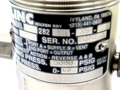 NEW LINC MILTON ROY 282-39-20 PNEUMATIC CONTROL 2823920