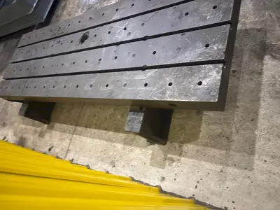 96" x 32" x 16" HIGH T-SLOTTED DRILL LAYOUT BOX TABLE: STOCK 24333