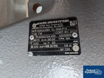 USED ICCNW 4100 Gal ICCNW Mix Tank, 304 S/S, 3 HP
