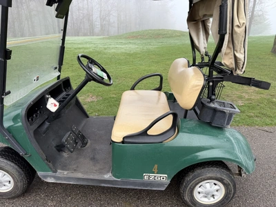 (1) 2015 E-Z-Go golf cart with a Kawasaki gas engine, includes canopy, fold-down windshield, and bal...