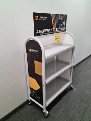 33" x 18" x 47" 3-Shelf Rolling cart w/ 3" Swivel Casters