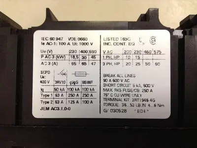 USED SIEMENS 3RT1 044-3AK60