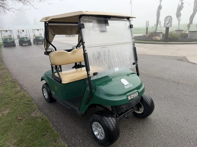 (1) 2019 E-Z-Go EFI golf cart with a Kawasaki gas engine, model 657061G01, includes canopy, fold-dow...
