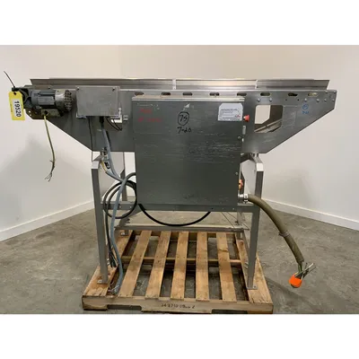 Used Marel 9"W X 70"L Stainless Steel Slider Bed Conveyor [PART]