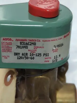 Used ASCO 8316C240 Solenoid Valves Ohio US | Surplus Asset Holdings #1508121