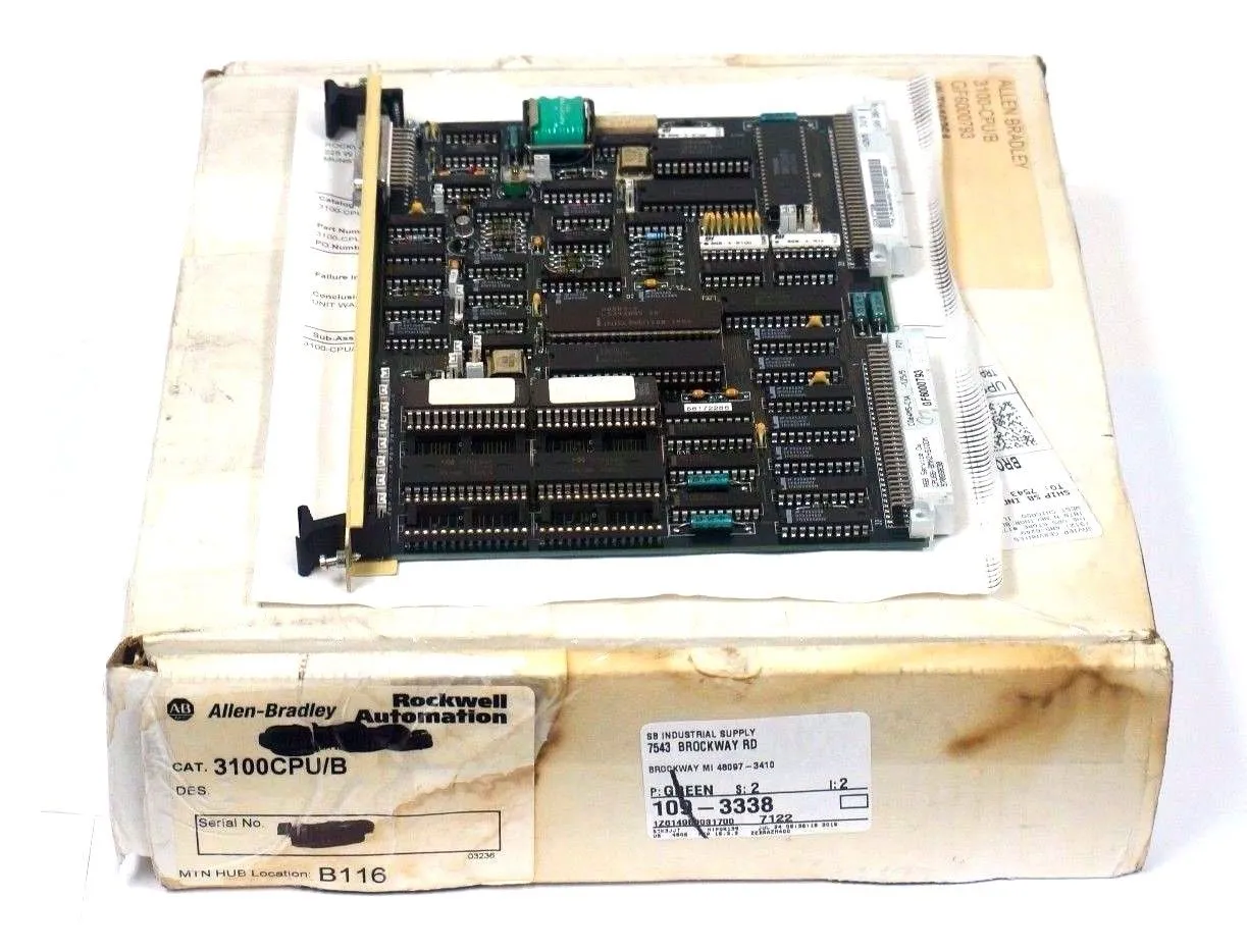 ALLEN BRADLEY 3100-CPU PROCESSOR MODULE SER. B, 3100CPU, CPU86-NDP, REPAIRED