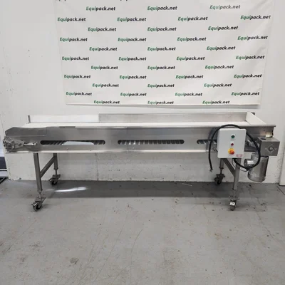 Sanitary Conveyor Table top Belt 20'' large by 108'' long by 34'' adjustable height  # 11251
