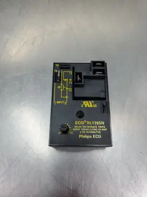USED Phillips ECG ECG RLY265N Delay On Operate Timer, 120VAC, 20A, .3-10 Min