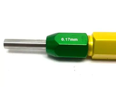 USED VERMONT GAGE STEEL X NOGO REVERSIBLE GAGE HANDLE ASSEMBLY 6.17MM