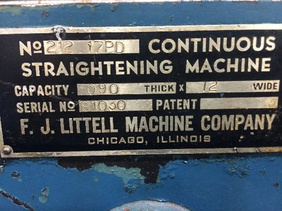 LITTELL 212-17PD Coil Straighteners | PressTrader Limited (4)