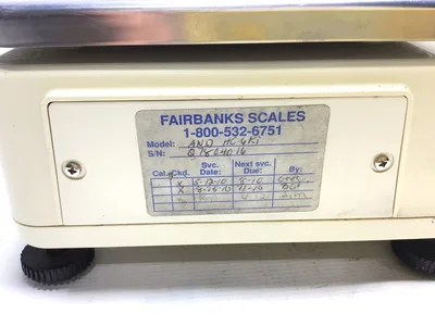 Fairbanks AND HC-6Ki Counting Scale Cap 6kg x 0.001kg – 15lb x 0.002lb 7.5V 0.5A