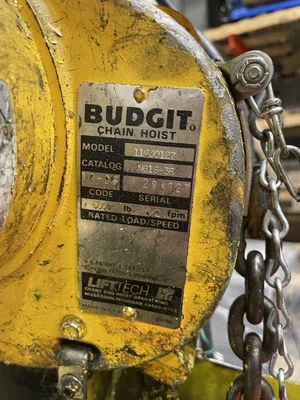 Budgit 3 Ton Chain Hoist with Trolley