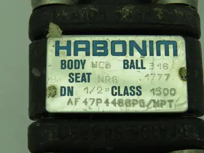 Habonim Stainless Ball Valve Steel Body 1/2" NPT Class 1500
