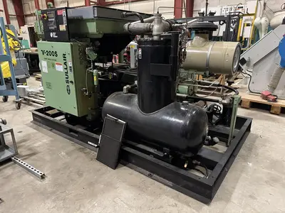 Used 2013 SULLAIR V200S 200 AC Rotary Screw & Sliding Vane Air Compressors Michigan US | RAB Industries, Inc. #352253