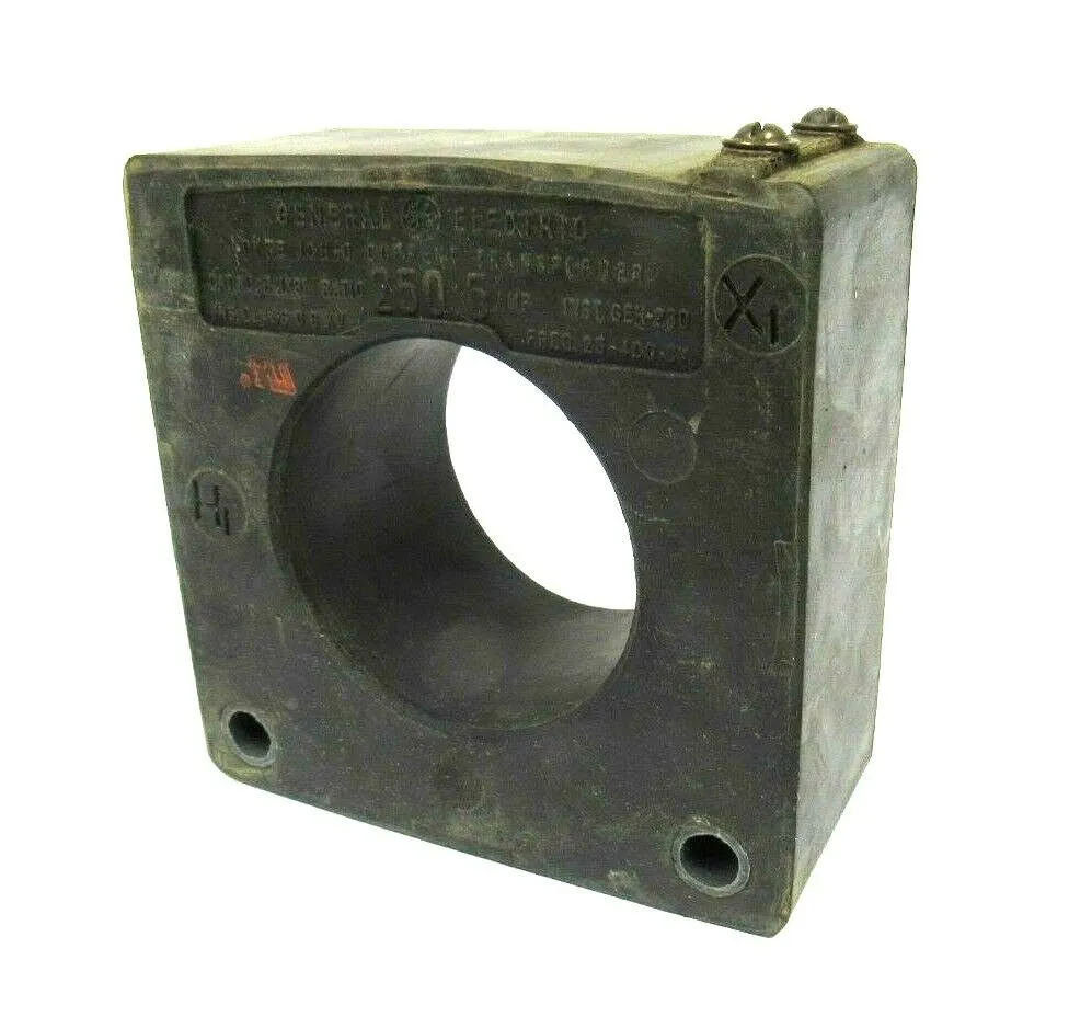 USED GENERAL ELECTRIC 641X91 CURRENT TRANSFORMER RATIO 250:5 TYPE JCH-0