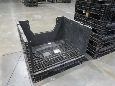 HPJ BulkPak Collapsible Bulk Container Bin 25.5 cu-ft 48 x 40" Stackable Tote