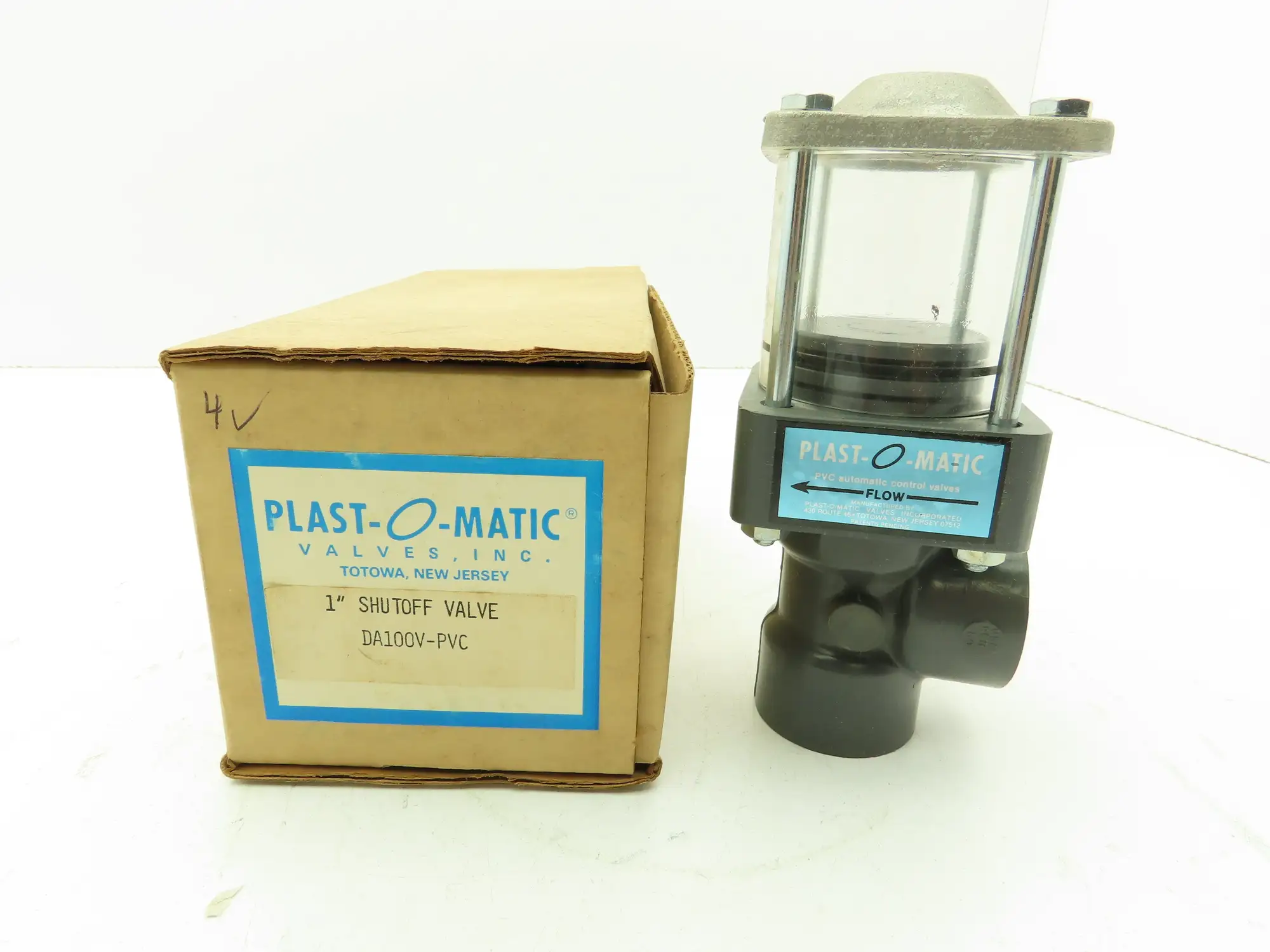Plast-o-matic DA100V-PVC 1" Shutoff Valve Pneumatic Controlled Automatic Valve