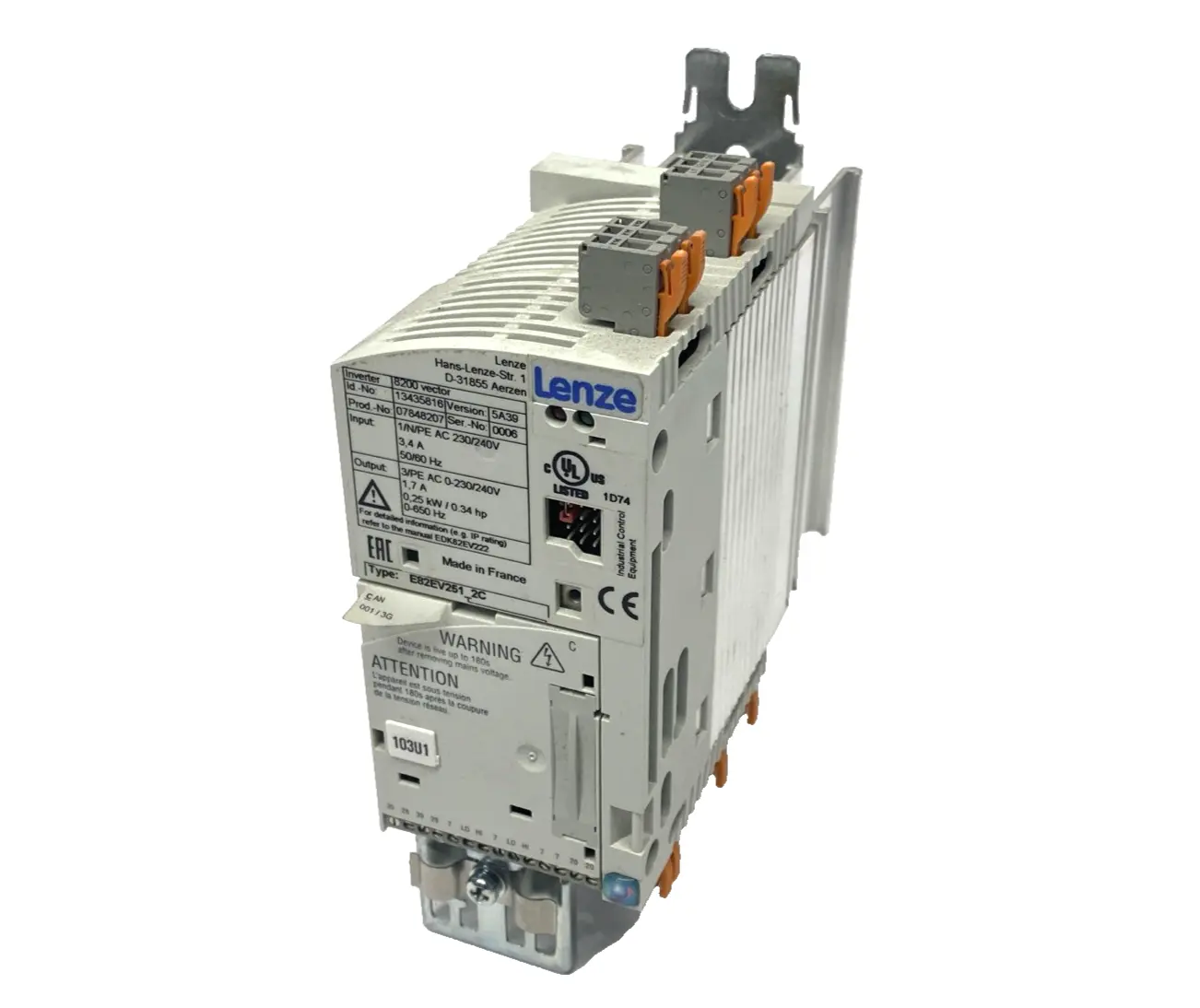 Used Lenze 13435816, 8200 Vector Variable Speed Drives Michigan US | Maverick Industrial Sales #1395594