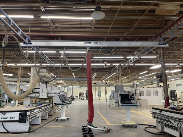 Vaculex Vacuum Lift with Gorbel Bridge Crane