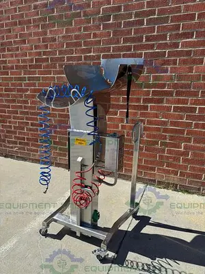 USED PALAMATIC PALPHARMA TIP AIR OPERATED PORTABLE DRUM TILTER / LIFT SWL 100 KG