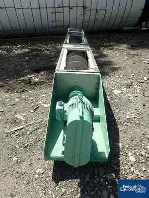 USED Spaans Manufacturing LTD. 20" X 201" Spaans Screw Conveyor, S/S, 5 HP