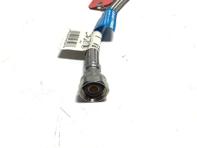 WATTS lot of 4 12″Braided Stainless Hose Toilet Connector 3/8″x7/8″