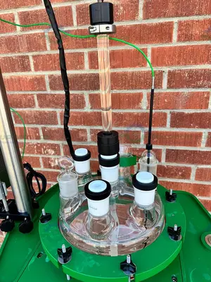 Used 2020 CHEMGLASS 30 LITER GLASS REACTOR W/ CHEMGLASS OVERHEAD 1/4 HP STIRRER Reactors | Equipment Lab #486660