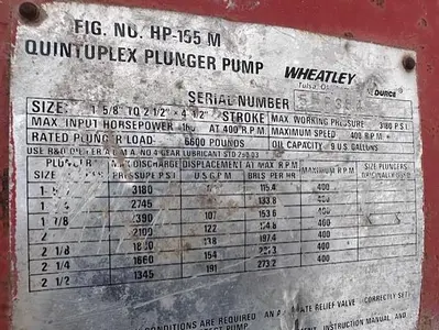 USED WHEATLEY HP-165 M