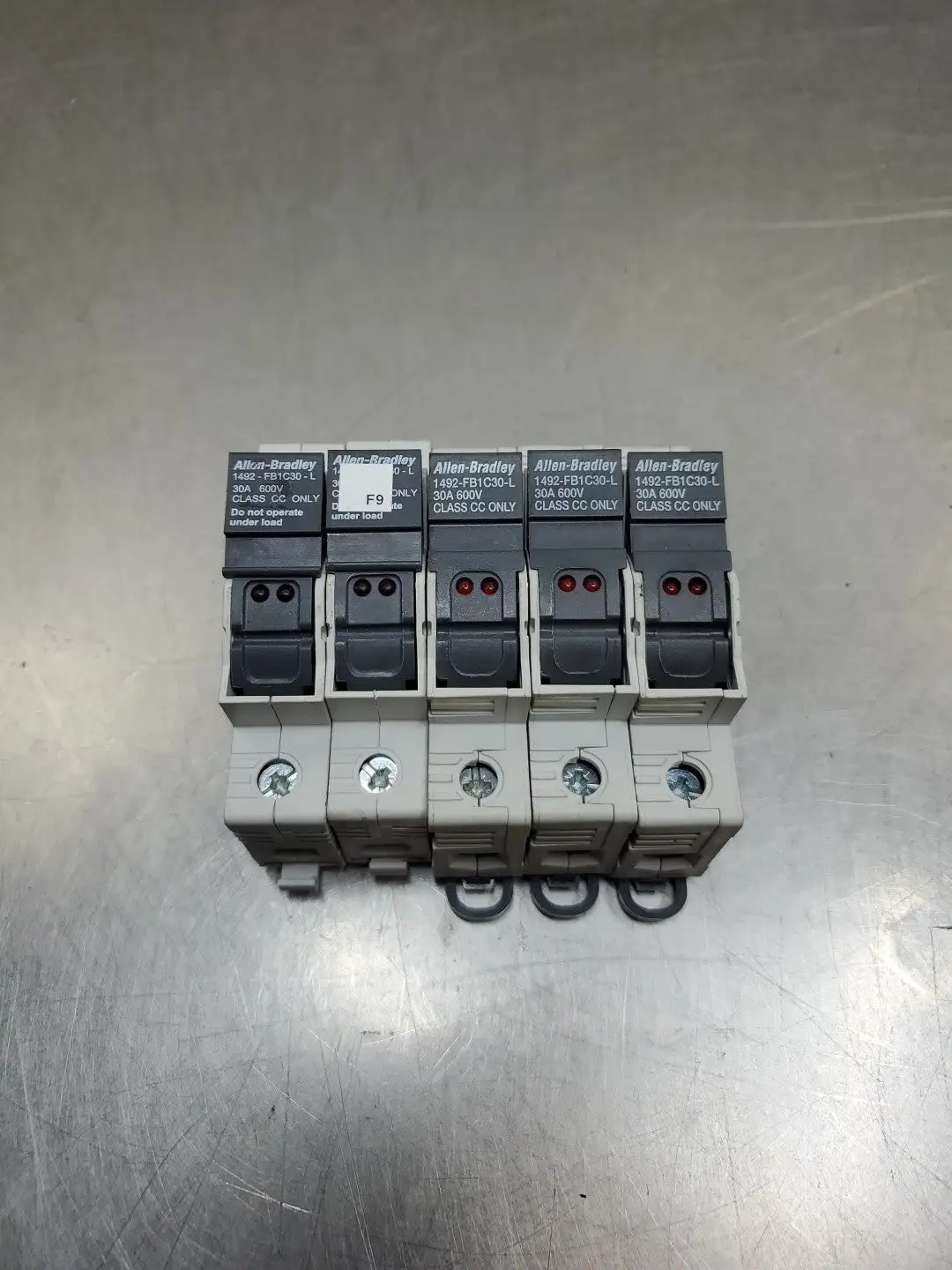 USED Allen-Bradley 1492-FB1C30-L Fuse Holder, 30A, 600V, Lot of 5