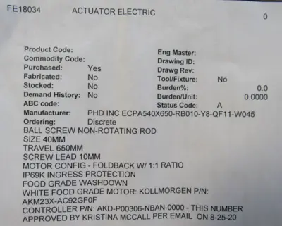 NEW KOLLMORGEN FE18034 ACTUATOR AKM23E-AC92GF0F 14077631-04