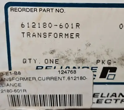 Reliance Electric 612180-601R TRANSFORMER. Loc4B-18