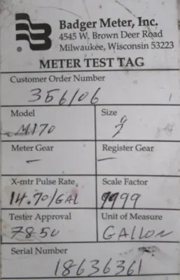 New | in-Stock BADGER METER _UNKNOWN_ Flowmeters Michigan US | SB Industrial Supply #1228627