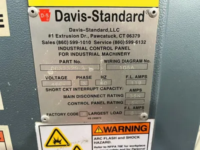 75mm Davis Standard “Super Blue” Extruder 24:1 – Air Cooled 2013