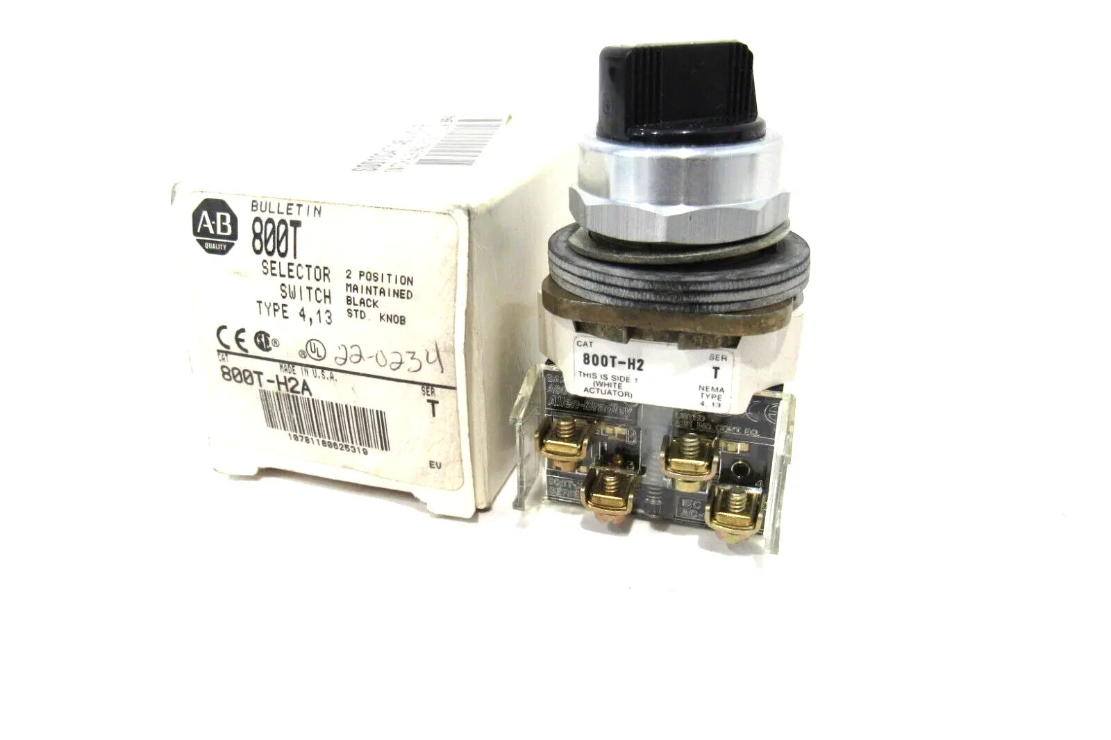 NEW ALLEN BRADLEY 800T-H2A SELECTOR SWITCH SER.T 800TH2A