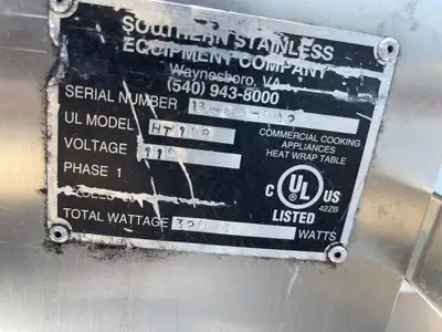 Used Southern Stainless Used 128" Stainless Steel Table Counter with Shelves - SS238 Food Prep Tables Illinois US | Falcon Restaurant Supply #1375931