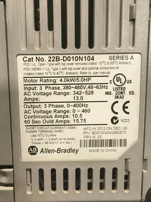 USED Allen Bradley 22B-D010N104