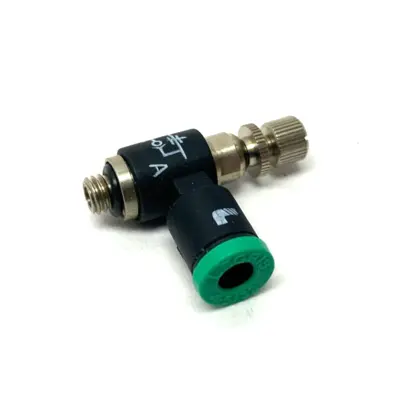 USED PARKER MINIATURE FLOW-CONTROL FITTING 10-32 THREAD 5/32" TUBE