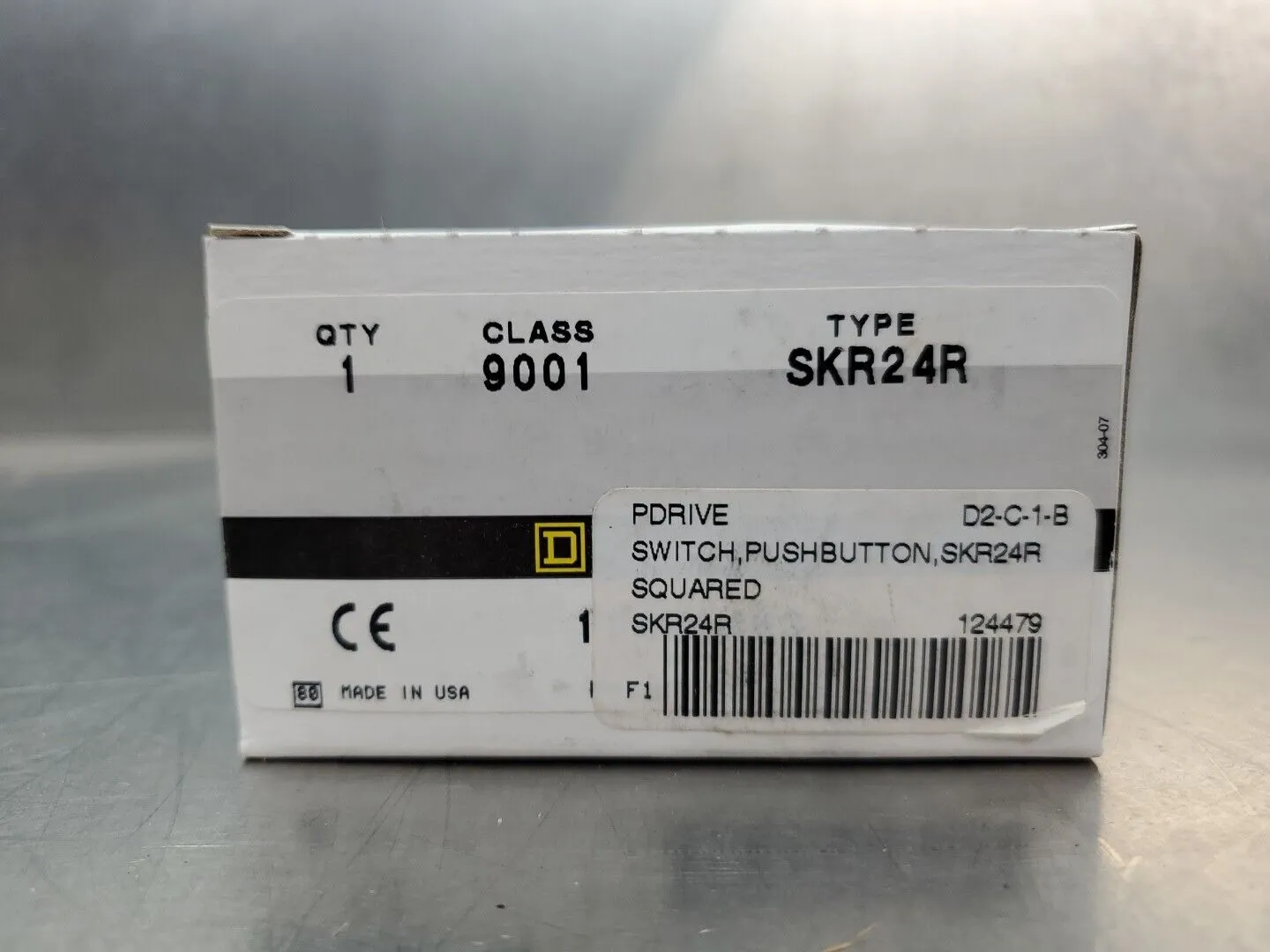 Square D 9001 SKR24R Mushroom Push Button Operator. 4B-24
