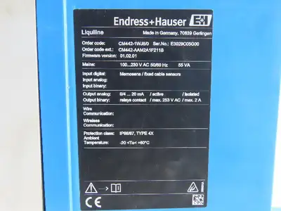 Endress & Hauser CM442-1WJ8/0 Liquiline M CM42 Transmitter 200-230V 55VA