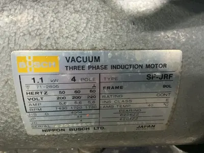 Used 1996 BUSCH RA0025 J Pumps Ohio US | HGR 24 #1566988