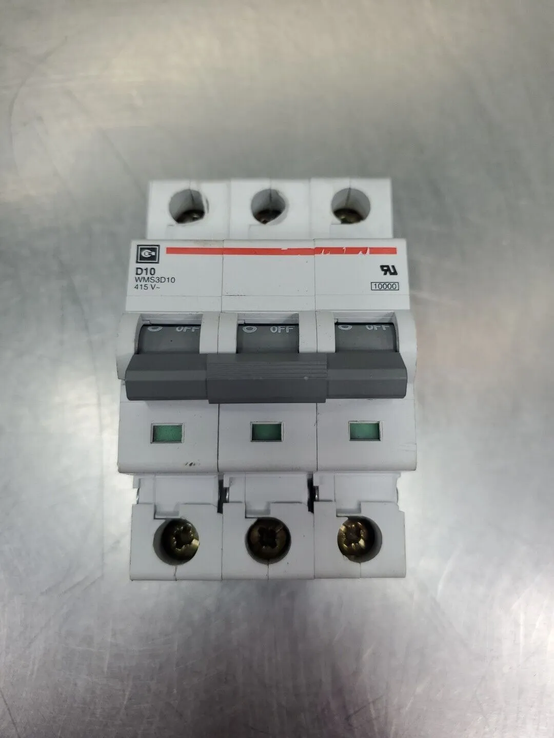 Cutler-Hammer D10 WMS3D10 3-Pole Circuit Breaker. 4C-14