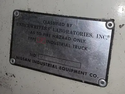 USED NISSAN 5,000 LB. PROPANE FORK-LIFT WITH SIDE-SHIFT