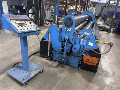 Used 2008 Bertsch 2512 Hydraulic 4 Roll Plate Bending Rolls including Pinch Texas US | Machine Tool Bids #1708812
