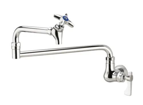 Krowne 16-182L Splash Mount Pot Filler Faucet w/ 24" Double Jointed Swing Nozzle
