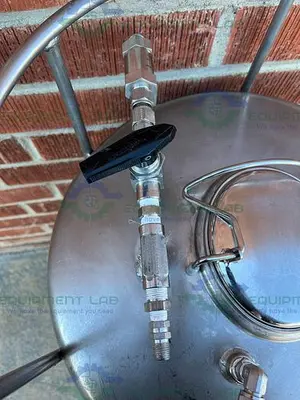 USED ALLOY PRODUCTS 120 LITER STAINLESS STEEL PRESSURE VESSEL 100 PSI