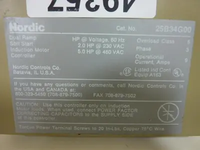 USED NORDIC CONTROLS 25B34G00
