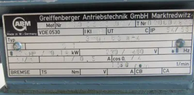 REPAIRED VDM ABM VDE0530 MOTOR F1.05525.027 0.24HP