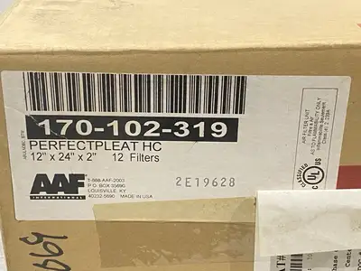 170-102-319 | AAF Flanders  Perfect Pleat HC Filters 12" x 24" x 2" LOT OF 8 - Open box