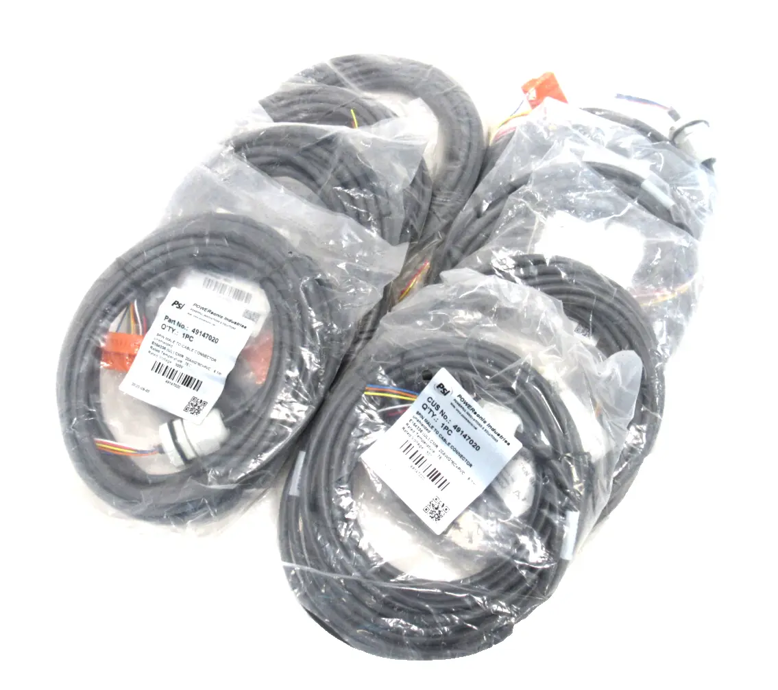 NEW LOT OF 8 POWERSONIC 49147020 CABLE 9 PIN TO CABLE CONNECTOR