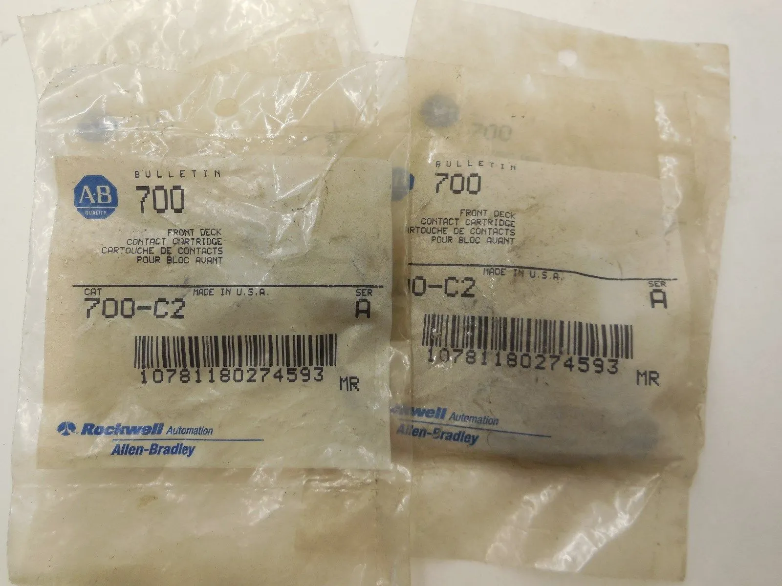 4 NEW ALLEN BRADLEY 700-C2 CONTACT CARTRIDGE 700C2